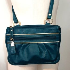 Retro teal "Relic" Crossbody Purse